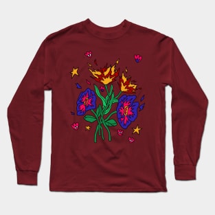 Flaming Floral Dreams Long Sleeve T-Shirt